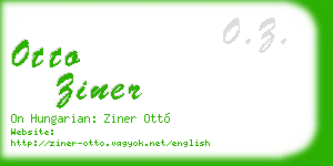 otto ziner business card